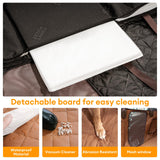 FUNNY FUZZY Dog Car Seat Cover, Back Seat Extender for Dogs - 420Lb Hard Bottom Waterproof Pet Car Seat Cover, 600D Heavy Duty Pet Hammock with Non-Slip Bottom for Cars, SUV, Trucks