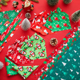 Preboun 100 Pcs Christmas Dog Bandanas Bulk Xmas Bandanas for Dogs Triangle Kerchief Bibs Scarf for Pet Xmas Costume Photo Props Accessories Pet Shops Adoption Events, 25 Styles(19.7 x 13.8 x 13.8)