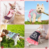 Clysee 6 Pack Girl Dog Clothes Pet Dress Shirt Female Cute Dog Sundress Puppy Christmas Apparel Clothes Outfits with Ruffles for Pets Cats(Medium)