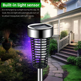 Jahy2Tech 4 Pcs Solar Bug Zapper Outdoor Mosquito Zapper Mosquito Killer Lamp for Patio Yard Garden Pathway Insect Mosquito Repellent Purple and White Light