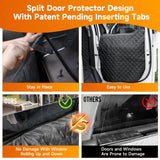 Sanqitara XL Dog Truck Seat Cover with Car Door Protector, for Trucks with Flip Up Rear Seats, Waterproof Full Coverage Dog Seat Cover for Full Size Crew Cab Trucks F150 F250