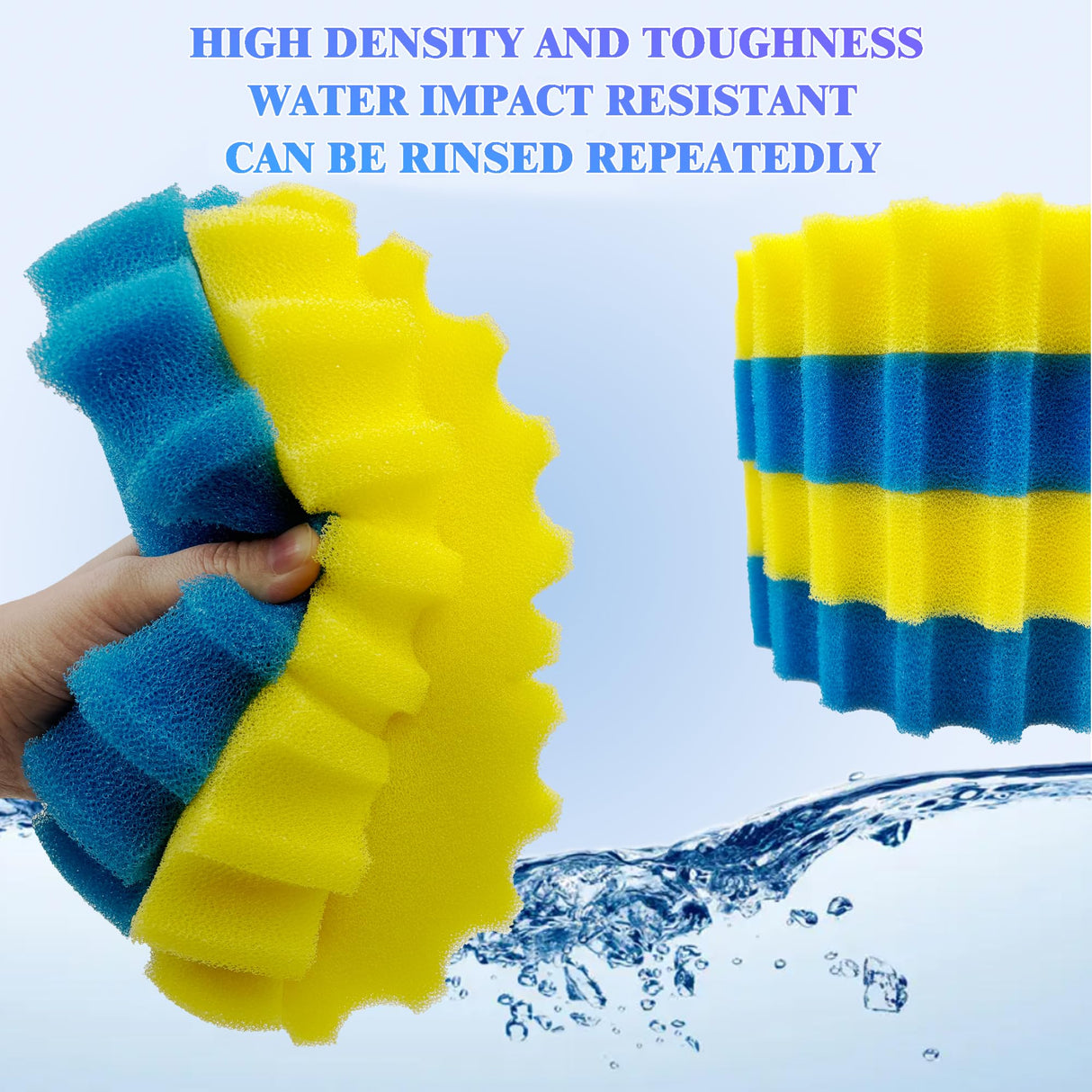 ShuRex Replacement Sponge Filter Media Pads for VIVOHOME 1580/1840GPH Biological Pond Filter, Compatible with 1580/1840GPH/CPF-2500/ CPF-3500 Pressure Koi Fish Pond Filter