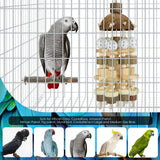 KATUMO Bird Toy, Large Parrot Natural Wooden Blocks Chewing Toy Suits for African Grey Cockatoos Amazon Parrots Large Medium Birds