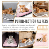 SUPRIY 2-Pack (Pink + Gray) Self-Warming Cat Mat Self-Heating Dog Mat Warm Pet Pad Reflective Heating Pet Bed Waterproof and Washable Suitable for Dog Cat Bed Cage Mats Blanket (Medium19x27.5IN)