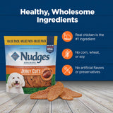 Blue Buffalo Nudges Jerky Cuts Dog Treats, Made in the USA with Natural Ingredients, Chicken & Duck, 36-oz Bag