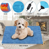 KEKELAN Pet Heating Pad for Dogs, Indoor Outdoor Heated Cat Bed Waterproof Electric Heated Pad Mat for Cats with Chew Resistant Cord,5 Timer and 6 Level Temperature Pet Bed Warming Pad-15.7x27.5