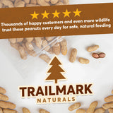 Trailmark Naturals - 10 LB - Raw Peanuts For Squirrels, Raw In Shell Peanuts For Birds and Wildlife- Squirrel Food, Wild Bird Seed - Grown in The USA
