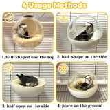 Jevnd Bird Nest for Cage Bite-Resistant, Washable Clear Observation Small Bird House Hanging, Warm Birds Bed Plush Hut, Parakeet Nest to Lay Eggs Breeding Sleeping for Parrot Budgie Lovebird Canary