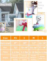 Small Dog Clothes for Girls Puppy Dresses Dachshund Tutu Dress Outfits Pink M