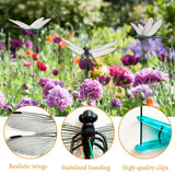 Lidengle Dragonfly Clips Black Dragon Fly Hat Clip Artificial Realistic 3D Dragonflies Garden Stakes Decor for Indoor Outdoor (10 Pcs)