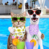 Weewooday 20 Pcs Spring Dog Bandanas Bulk Adjustable Spring Dog Bandanas Bibs Scarf Bib Washable Triangle Doggy Kerchief for Small Medium Large Pet Summer Easter Costume Accessory