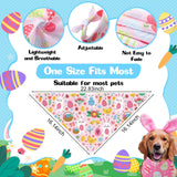 Chicingyou 180 Pack Easter Dog Bandana Bulk, Easter Bandanas for Dog, Washable Adjustable Pet Triangle Scarf Bib Holiday Costumes for Small Medium Large Puppy Holiday Accessories Party Gifts