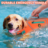 Sheripet High Buoyancy Life Jacket for Dogs, Dog Life Vest for Swimming Adjustable Reflective Dog Floating Vest, Good Visibility Pet Life Preserver with Rescue Handle for Medium Dogs, Orange, M