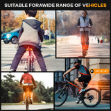 Bike Tail Light with Turn Signals USB Rechargeable Bike Turn Signals 120 Lumens Ultra Bright LED Turn Signals for Bicycle 5 Mode with 10PCS Safety Reflective Tape for Cycling Electronics