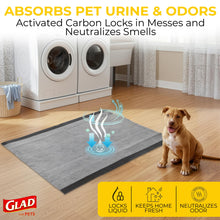 Load image into Gallery viewer, Glad for Pets JUMBOSIZE/XL Charcoal Puppy Pads, AllinOne Black Training Pads That ABSORB &amp; Neutralize Urine Instantly New &amp; Improved Quality, 50 Count (Pack of 1)
