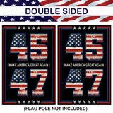 EKOREST Donald Trump 2024 Garden Flags for Outside, 45 47 Take America Back Yard Decoration,Small Outdoor Decor for American President Election,12x18 Inch Double Sided