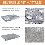 VANKEAN Dog Crate Mat - Reversible Cool & Warm Stylish Bed, Waterproof & Machine Washable, Supports Small to XXL Dogs, Grey