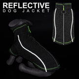 cyeollo Dog Coat Fleece Dog Jacket Reflective Sweater Zipper Pet Clothes with D Ring Dogs Winter Coat for Medium Dogs