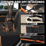 Smouatou Dog Car Seat Cover for Back Seat, Sturdy Backseat Extender for Dogs,New Scratch Resistant, Anti Slip Portable Dog Hammock,Suitable for Cars and SUVs,Car Travel Pet Bed,Hard Bottom (L)
