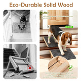 3 Pack Dog Ramp for Stairs, Anti-Slip Pet Step for Small Dogs with Soft Carpet Surface, Folding Portable Indoor/Outdoor Pet Steps for Stairs, Dog Stairs for Senior/Arthritis Dogs (Pet Firendly)