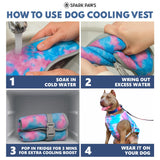 Spark Paws Dog Cooling Vest - SPF 50 UV Sun Protection - Summer Heat Relief Gear for Dogs, Lightweight, Evaporative Cooling - Dog Anxiety Relief Vest During Hot Days - Snowcone, Medium