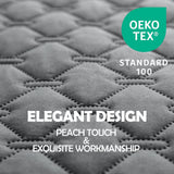 gogobunny 3X Stronger Waterproof Pet Blanket, Scratch Proof Furniture Protector for Dogs Cats, Reversible Cover 52x82 Inch, Dark Grey/Light Grey