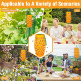 Wasp Traps Outdoor Hanging, Wasp Repellent for Indoor/Outdoor, Carpenter Bee Trap for Outside, Insect Trap, Yellow Jacket Trap, Bee Killer, Fake Wasp Nest&Paper Wasps -2 Pack 4 Sticky Boards(Orange)