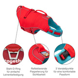 Kurgo Dog Water Life Jacket, Inflatable Safety Jacket for Dogs, Lifejacket Doggy Floats for Kayak, Pool or Lake, Reflective, Adjustable, Surf n’ Turf Life Jacket for Small Medium Large Pets