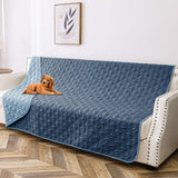 Bigbeer Waterproof Blanket for Bed, Reversible Dog Couch Cover Pet Sofa Furniture Protector Machine Washable King Size(82x102 Inch, Lightblue+Darkblue)