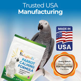 UnRuffledRx™ Calming Formula for Parrots – Bird Supplement That Supports Relaxation During Stressful Events Like Fireworks, Travel, and Visitors – 150 Servings – Made in USA