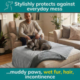 Waterproof Dog Blanket Washable – Dog Waterproof Blanket for Chair & Crate, Reversible Sherpa & Microfiber, Thick 460 GSM Dog Blanket Waterproof, 30x40