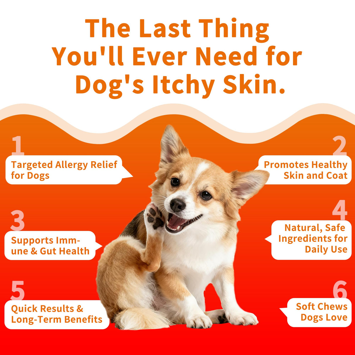 Pawnnergy Dog Allergy & Itch Relief Chews - Salmon Oil Omega-3, Omega-6, Vitamin B1/B2/B6, Colostrum Probiotics Supplement for Seasonal Allergy, Hot Spots, Paw Licking, Scratching, 100 Soft Chews