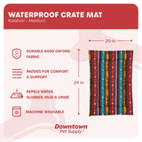 Downtown Pet Supply Dog Crate Pad, 29" x 20" - Waterproof, Ripstop Nylon Dog Crate Mat Chew Proof and Machine Washable - Kalahari - M