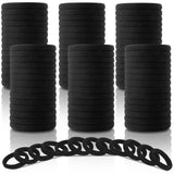 120PCS Black Hair Ties for Women Girls, Elastic Hair Bands Ponytail Holders
