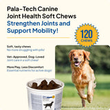 Pala Tech Canine Joint Soft Chews (120 ct) - Glucosamine & MSM Joint Supplement for Dogs - Dog Arthritis Pain Relief – Supports Mobility & Eases Stiffness - Tasty & Easy to Give