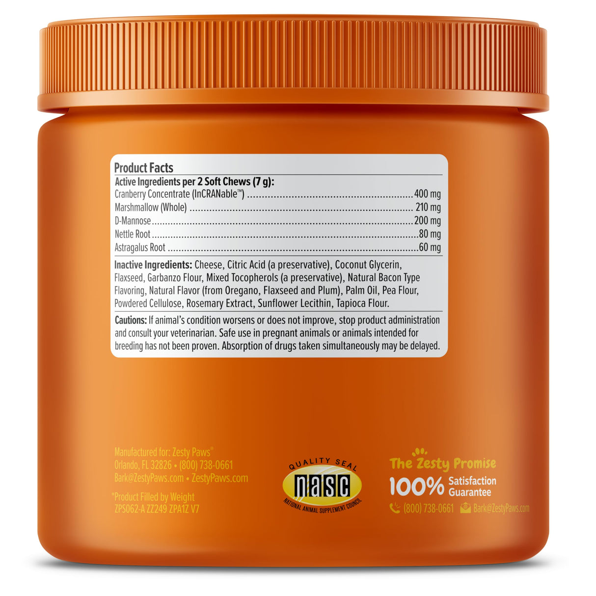 Zesty Paws Cranberry Supplement for Dogs - Bladder Control for Dogs - Urinary Tract Support - Cranberry Chews with D-Mannose, Vitamin B6 & L-Arginine - Immune & Gut Support - Bacon - 90 Count