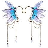 FRESHME Fairy Butterfly Elf Ear Cuffs - Vintage Butterfly Wings Non Piercing Elven Ear Cuffs Clips for Women Valentine Christmas Renaissance Halloween Custome Wedding Cosplay Prom Accessories