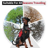 DENTRUN Dog Hiking Backpack, Hound Dog Saddlebag Backpack, Nylon Dog Harness Vest with Side Pockets Hiking Pack, Dog Backpack Hiking Walking Training Running for Medium & Large Dogs
