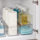 Plastic Stackable Pantry Bin with Handles, Clear