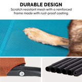 FurHaven Elevated Pet Cots - Cooling & Breathable Nylon Mesh Hammock for Large Dogs/Easy-to-Assemble / / Durable and Reinforced/Perfect for Rest & Relaxation Outdoors - Graphite Gray, Large
