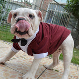 Lovelonglong Pet Costume Dog Suit Formal Tuxedo with Black Bow Tie for Large Medium Small Dogs Cat Wedding Clothes Reddish Brown L