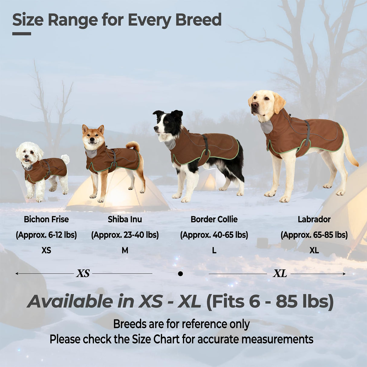 SKIPGEAR Softshell Dog Winter Vest, Fleece Lined Water-Repellent Jacket with Fur-Safe Buckle (No Hook & Loop) for Hiking, Adjustable Reflective Winter Coat for Active Dogs (Brown, X-Small)