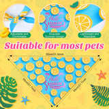 Chunful 50 Pieces Dog Bandanas for Summer Bulk Hawaiian Bandanas Bib Triangle Dog Scarf Set with Fruit Leave Flamingo Pattern for Summer Pet Costume Accessories Decoration(31.5 x 21.7 x 21.7 Inches)