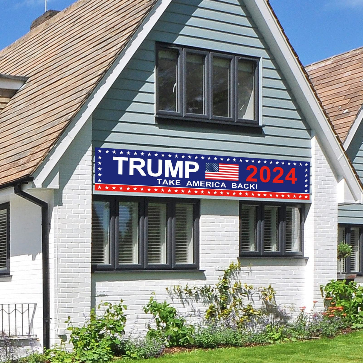 YINENA Trump 2024 Flag Take America Back Banner Donald Trump 2024 Sign Banner for Yard Garden Outdoor Decor 98" x 18"