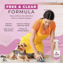 Load image into Gallery viewer, G's Cleaning Biodegradable Stain &amp; Odor Remover Spray – 32 oz Pet Urine Enzyme Cleaner – Pet Odor Eliminator for Home – Cat &amp; Dog Pee Carpet Cleaner – Stain Remover for Rug, Floor, Furniture, Mattress
