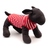 THE WORTHY DOG Graphic Dog Tee Shirt – Soft Stretchy Knit Dog T-Shirt with High-Cut Belly, Lightweight & Breathable -Anchor Pattern - Red/White, X-Large
