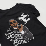 Snoop Doggie Doggs Deluxe Pet T-Shirt, Throw a Dogg a Bone, Medium