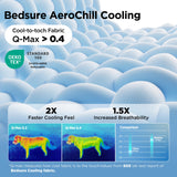 Bedsure Cooling Mat for Small Dogs - Q-Max>0.4 Thin Breathable Crate Pad Indoor for Puppy and Cat with Chill Cool Fiber and Non-Slip Bottom，Portable Washable Kennel Mat in Outdoor Summer, 24x18, Grey