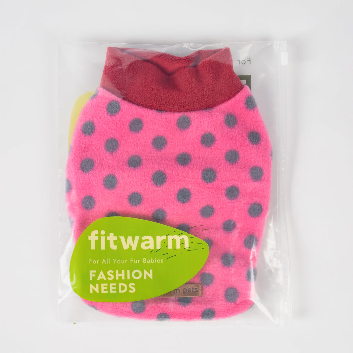 Fitwarm Fleece Polka Dot Dog Sweater, Thermal Dog Winter Clothes for Small Dogs Girl Boy, Doggy Pullover Jumper, Pet Outfit, Burgundy Red, Pink, Grey, XL