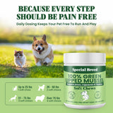Green Lipped Mussel for Dogs & Cats - 60 Soft Chews - New Zealand Green Lipped Mussels - Natural Hip & Joint Supplement for Joints, Tendons, Ligaments, Muscles